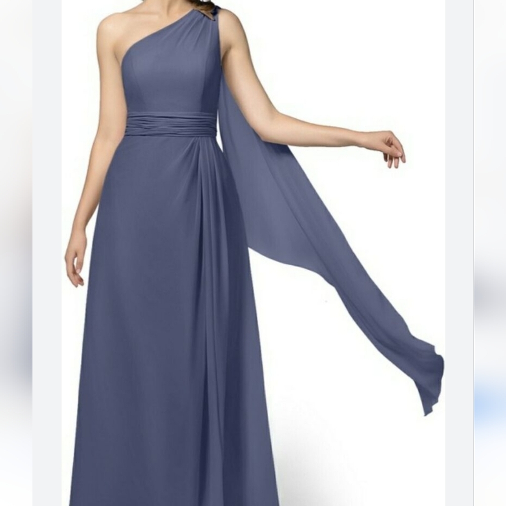 Azazie Cleo gown in Pewter A14